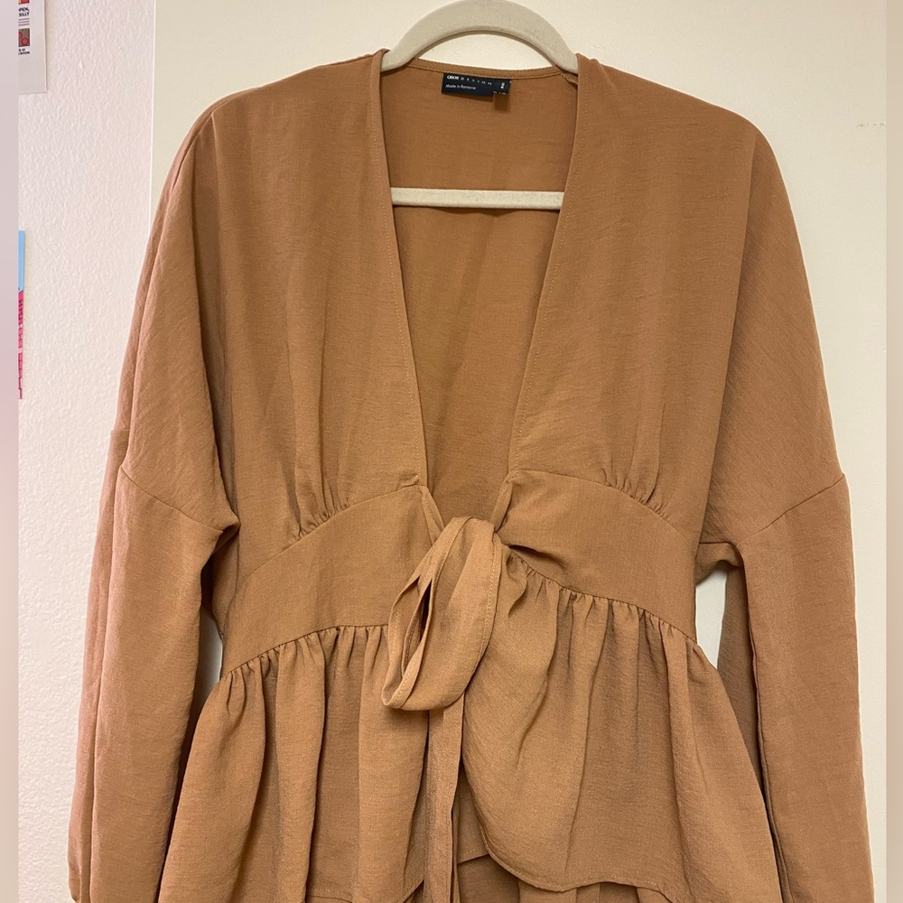 ASOS brown blouse